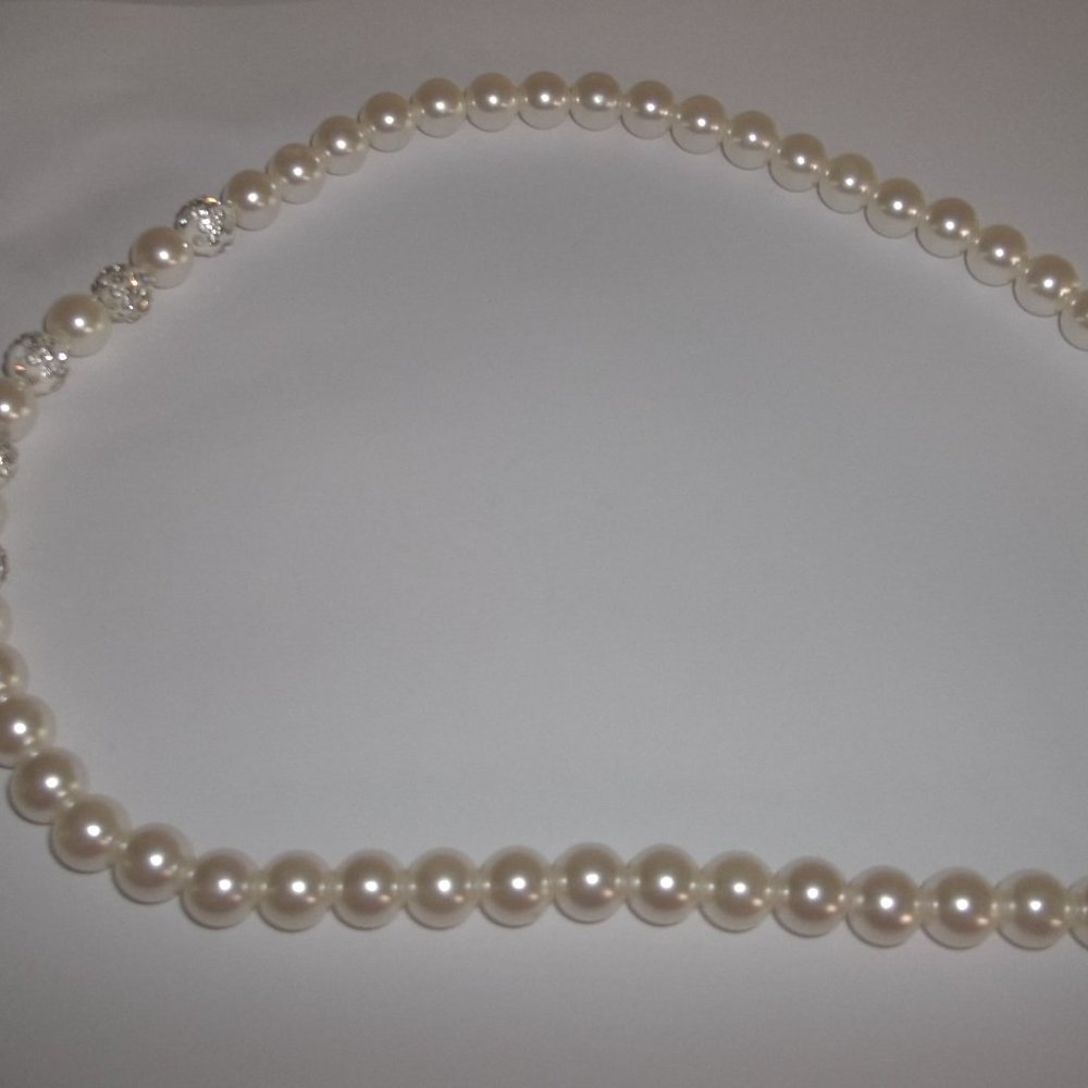 Pre-owned Missing Some Stones, Necklace, Pearl Necklace, Cream Necklace, 7872 - Picture 3 of 6
